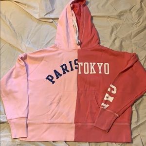 A pink hoodie